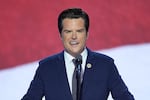 FILE - Rep. Matt Gaetz, R-Fla., speaks at the Republican National Convention in Milwaukee, July 17, 2024.