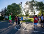 Dapri Miller shoots a 3-pointer in Madras, Ore., on Sept. 1, 2020.