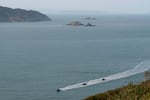 Three military boats from Taiwan's Amphibious Reconnaissance and Patrol Unit patrol the Matsu Islands on April 9.