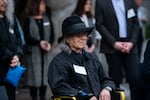 Jun Kaneko attends a reception ahead of the opening of "Garden of Resonance."