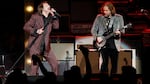 Chris Robinson and Rich Robinson of The Black Crowes perform at The Grand Ole Opry on April 02, 2024, in Nashville.