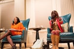 City Council candidates Loretta Smith, left, and Jo Ann Hardesty debate at Portland City Club.