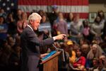 Former President Bill Clinton speaks at Clark College in Vancouver, Washington, during a campaign rally for former Secretary of State Hillary Clinton on March 21, 2016.