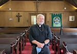 Pastor Bernie Lindley at St. Timothy's Episcopal Church in Brookings. With few resources for homeless people in Curry County Lindley's church congregation has helped homeless residents in need.