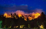 The Green Ridge Fire burns near Sisters, Ore., on Aug. 24, 2020. The U.S. Forest Service has proposed a restoration project to make the area more resistant to large, destructive fires.