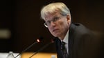 Martin Kulldorff, chairman of the Advisory Committee on Immunization Practices, speaks at the CDC, Wednesday, June 25, 2025, in Atlanta.