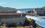 The Confederated Tribes of Grand Ronde hold a ceremonial beginning for demolition of the former Blue Heron Paper Mill at Willamette Falls in Oregon City, reclaiming the land which is part of the tribe’s ancestral grounds, Sept. 24, 2021.