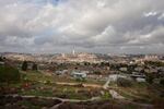 A general view of Givat Hamatos area is seen in east Jerusalem.
