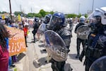 Atlanta: Police deployed tear gas on protesters on Chamblee Tucker Road in Embry Hills on Saturday afternoon after some attempted to get onto the ramp to I-285. 