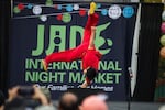 A Chinese martial artist performs at the Jade International Night Market held at Portland Community College campus in Southeast Portland, Ore., on Aug. 19, 2023. This year’s night market will be held at the same venue Saturday from 3-10 p.m.