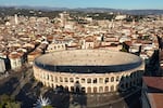 A view of the Arena of Verona where the Closing Ceremony of the Milan Cortina 2026 Winter Olympics will take place, in Verona, northern, Italy, Friday, Jan. 17, 2025.