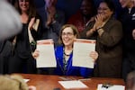 Oregon Gov. Kate Brown signs two addiction-related bills and an executive order declaring addiction and substance abuse a public health crisis.