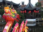 Anticipation for nightfall grows at the Lan Su Chinese Garden.