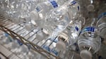 Water bottles in the hallway of Llewellyn Elementary in Sellwood, a neighborhood in Southeast Portland, on Wednesday, June 1, 2016.