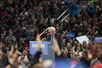 Presidential candidate Bernie Sanders drew thousands to Portland's Moda Center for a campaign rally on March 25, 2016.