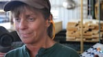 Cathy Hoskins has worked at the Rough and Ready Lumber mill in Cave Junction for 25 years. 