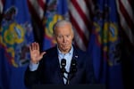President Joe Biden speaks during a campaign event in Scranton, Pa., Tuesday, April 16, 2024. Some Oregon Democrats say they will not vote for Biden in the state's upcoming primary, to protest his handling of the war in Gaza.