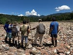 Members of the Kakataibo Indigenous Guard patrolling the Peruvian Amazon jungle on the look out for coca fields.