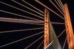 On Monday, June 22, 2015, Trimet conducted a test of the aesthetic lighting system on the Tilikum Crossing. In total, there are 178 LED lights that make up the display.