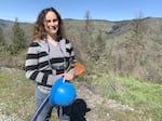 Entomologist Laura Lowrey at Woodrat Mountain overlooking the Applegate Valley in an undated photo.