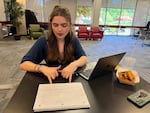 Tylar Penney, a sociology and anthropology major, describes her vision for saving Southern Oregon University after student government leaders hosted an emergency town hall event. “It shouldn’t be on students and families to fund institutions that were never designed to be profitable,” Penney says.  
