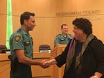 Former Portland Police Chief Mike Reese is sworn in as the interim Multnomah County sheriff on Wednesday, Aug. 17, 2016.
