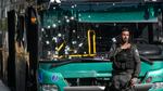 Israeli police inspect the scene of an explosion Wednesday at a bus stop in Jerusalem.