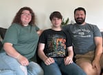 Class of 2025 student Jason, middle, with parents Tara and Jay. Jason and his parents live in Woodland, Washington.