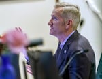 Portland Mayor Ted Wheeler at a city council meeting on May 31, 2023.