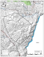 Oregon Department of Fish and Wildlife has authorized the lethal removal of up to four wolves from the area outlined on this map in Baker County.
