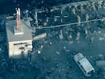 The scene at Abbey GateAP outside Hamid Karzai International Airport on Aug. 26, 2021, in Kabul Afghanistan, after a suicide bomber detonated an explosion. ISIS-K claimed responsibility for the attack which killed more than 170 Afghans and 13 U.S. service members.