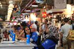 The Reading Terminal Market attracts locals and tourists during the lunchtime rush. Visitors praise the market for its variety of food. "This is a place where you can get anything in the world to eat, anything at all," said Nancy Schnurr Rosen.