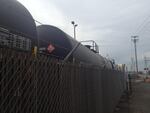Tank cars of crude oil line the fence at Arc Terminals in NW Portland. Shipments of Utah  crude are destined for the terminal, according to state rail officials. 