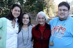 Mia Prickett, Erin Bernando, Marilyn Portwood, Eric Bernando (left to right) are among the 86 tribal members who have been disenrolled from the Confederated Tribes of Grand Ronde.