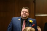 Oregon Sen. David Brock Smith (R-Port Orford) on the Senate floor on Jan. 13, 2025. Brock Smith announced Tuesday, March, 3, 2026 that he will seek GOP nomination for the U.S. Senate.