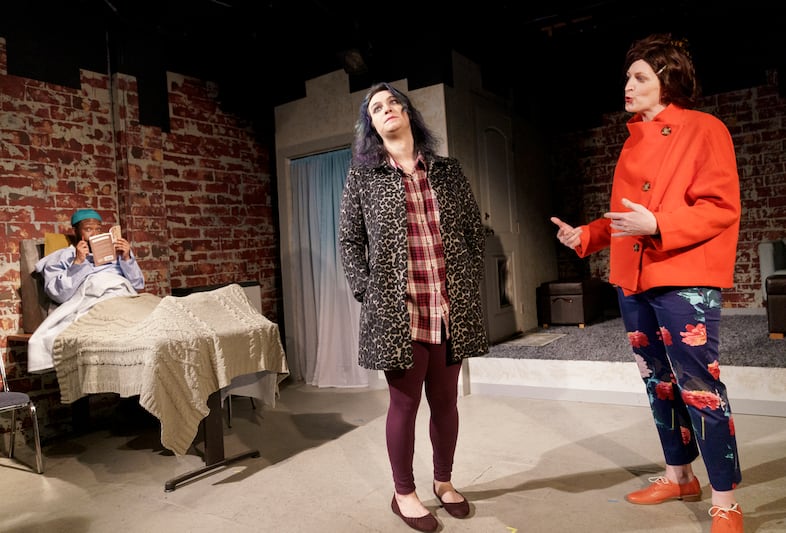 (Left to right) Smith, played by Kyran McCoy, left, Ally, played by Juliet Mylan, and Andrea, played by Harper York.