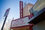 The Laurelhurst Theater's marquee in Portland, Ore., on Thursday, March 19, 2020. The Laurelhurst, like many theaters across the nation, has temporarily closed its doors due to the new coronavirus pandemic.