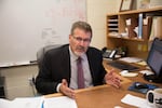 Former NORCOR jail administrator Bryan Brandenburg in his office.