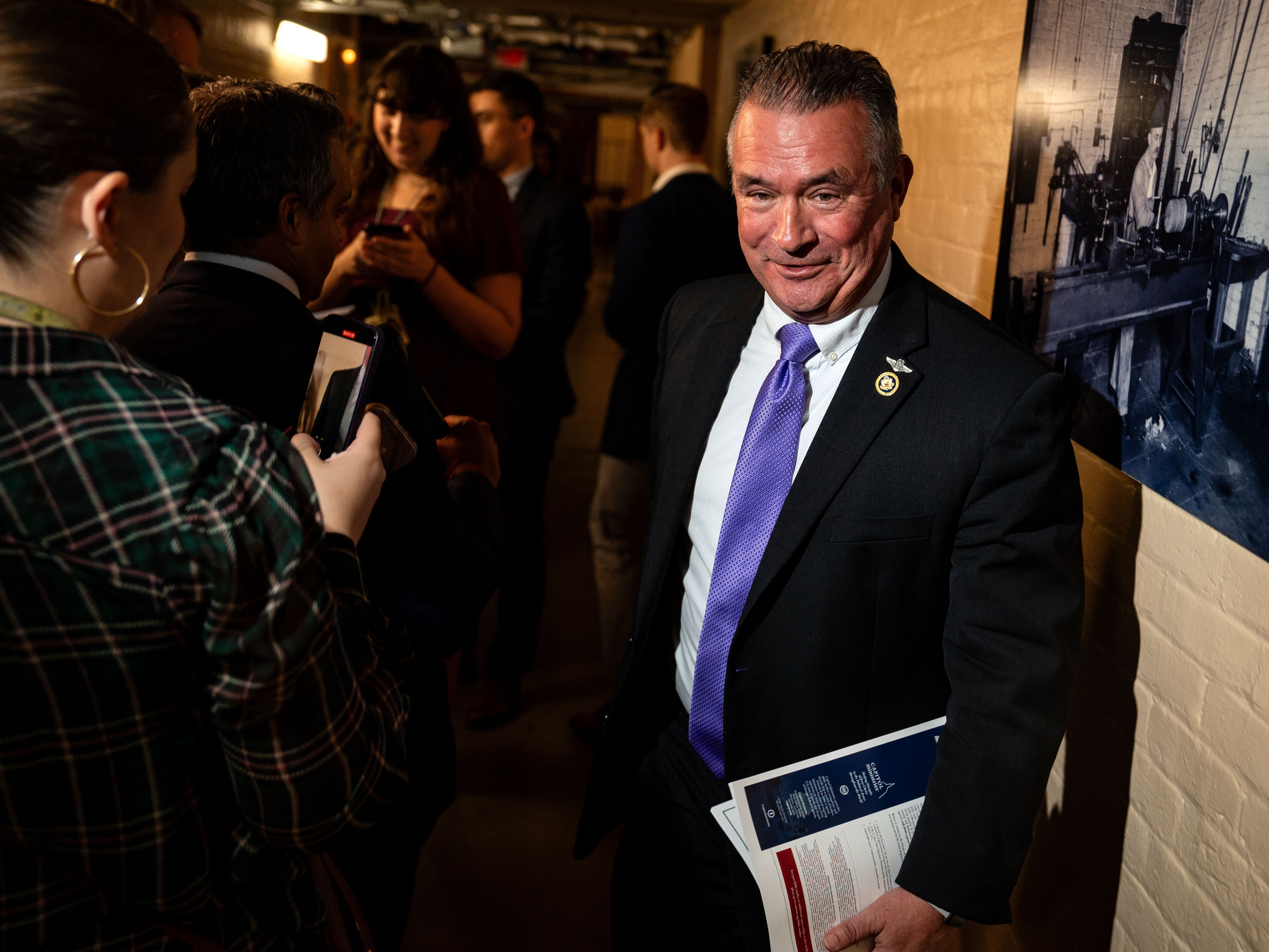 Rep. Don Bacon is seen here leaving a meeting of the House Republican Conference at the U.S. Capitol on May 7. House Republicans have raised concerns over what they call a rise of antisemitism amid the Pro-Palestinian protests on college campuses across the United States.