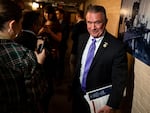 Rep. Don Bacon is seen here leaving a meeting of the House Republican Conference at the U.S. Capitol on May 7. House Republicans have raised concerns over what they call a rise of antisemitism amid the Pro-Palestinian protests on college campuses across the United States.