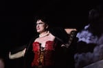 "Dr. Frank-N-Furter" performs during the Clinton Street Cabaret's performance of "Rocky Horror Picture Show" on Sept. 20, 2025.