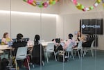 A group meets at Portland State University's new Jordan Schnitzer School of Art + Art History + Design on Tuesday, Oct. 13, 2026.