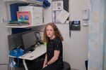 Dr. Natalie Davis sits in her office at Bellevue Hospital.