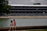 Viewing stands, as seen on the National Mall earlier this week.