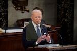 President Joe Biden delivers his State of the Union address to a joint session of Congress at the Capitol, Tuesday, March 1, 2022, in Washington.