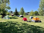Tents in Fruitdale Park in Grants Pass in May 2024.