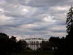 The White House as seen through security fences on July 18, 2024.