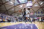 Grant and Jefferson high schools compete in the OSAA 6A Boys Basketball Championship at the Chiles Center in Portland, Ore., March 10, 2018.