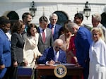 President Biden signed the CHIPS and Science Act on the South Lawn of the White House on August 9. The legislation is aimed at boosting the domestic production of semiconductors.
