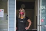 Hair stylist Ceanna Jennifer Lee on the first day of her salon's reopening following COVID-19 closures on June 6, 2020 in Beaverton, Oregon.